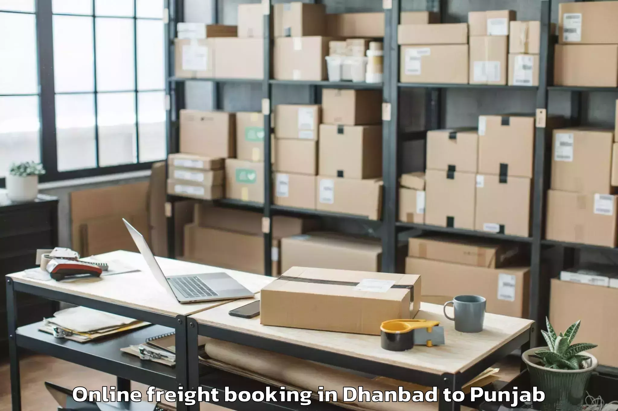 Book Dhanbad to Rahon Online Freight Booking Online